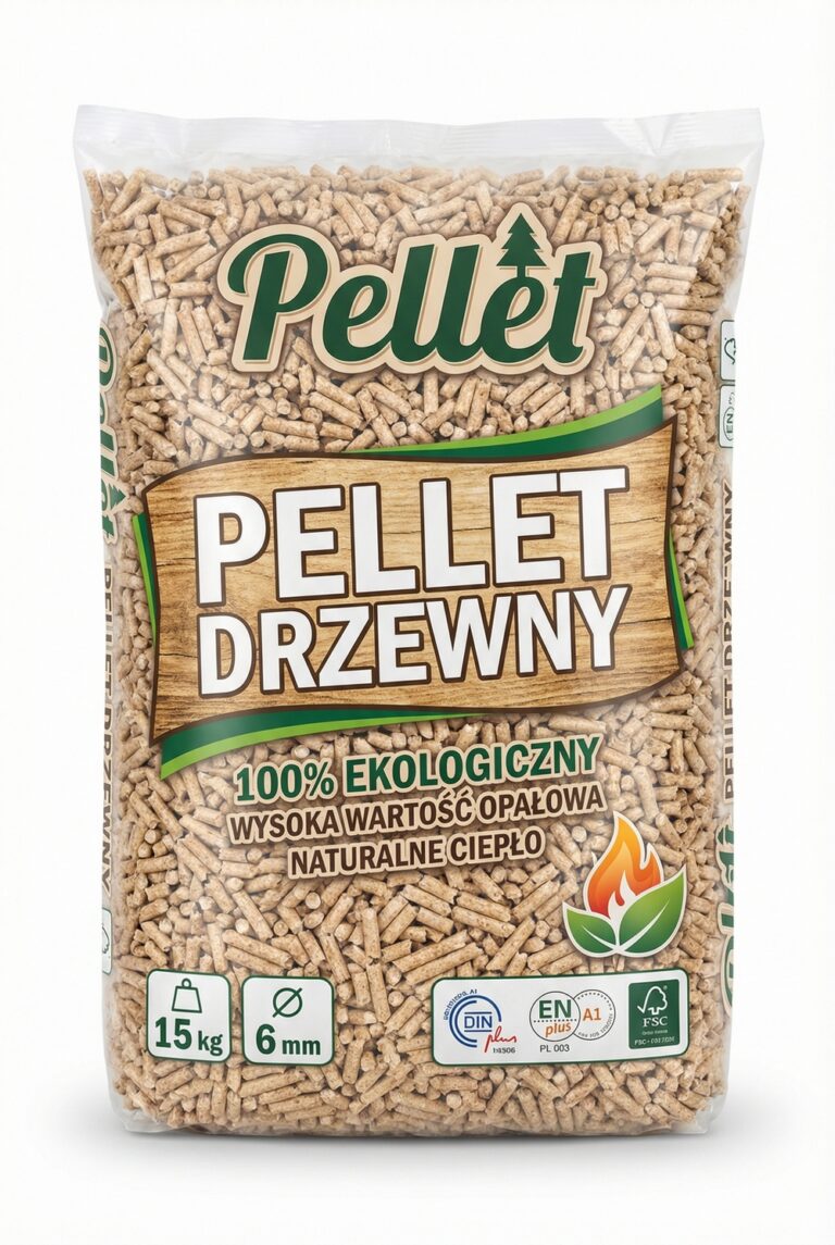 Ekologiczny pellet drzewny w opakowaniu 15 kg, idealny do ogrzewania. Wysoka wartość opałowa, dostępny z dostawą. Bio materiał na ciepło naturalne.